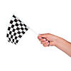 6" x 4" Bulk 72 Pc. Small Plastic Black & White Checkered Flags Image 1