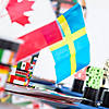6" x 4" Bulk 72 Pc. Small Plastic Flags of All Nations Flags Image 2