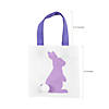 6" x 6" Mini Easter Bunny Silhouette Nonwoven Tote Bags -12 Pc. Image 1