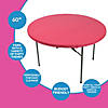 60" Classic Red Solid Color Fitted Round Disposable Plastic Tablecloth Image 2