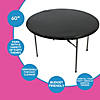 60" Diam. Dark Black Fitted Round Disposable Plastic Tablecloth Image 2