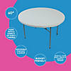 60" White Fitted Round Plastic Tablecloth Image 2