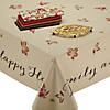 60" X 84" Rustic Leaves Print Tablecloth Image 1