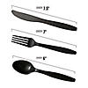 600 Pc. Black Disposable Plastic Cutlery Set - Spoons, Forks and Knives (200 Guests) Image 2