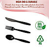 600 Pc. Black Disposable Plastic Cutlery Set - Spoons, Forks and Knives (200 Guests) Image 3