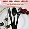 600 Pc. Black Disposable Plastic Cutlery Set - Spoons, Forks and Knives (200 Guests) Image 4