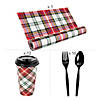 64 Pc. Tartan Plaid Party Tableware Kit for 8 Guests Image 2