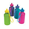 7 1/2" 18 oz. Neon Solid Color BPA-Free Plastic Water Bottles - 12 Ct. Image 4