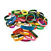 7 1/2" Bulk 100 Pc. Religious Sayings Solid Color & Patterned Rubber Bracelet Assortment Image 1