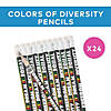 7 1/2" Colors of Diversity Black, Red, Yellow & Green Wooden Pencils - 24 Pc. Image 2