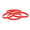 7 1/2" Red Ribbon Week Awareness Thin Silicone Bracelets - 24 Pc. Image 1