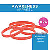7 1/2" Red Ribbon Week Awareness Thin Silicone Bracelets - 24 Pc. Image 2