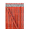 7 1/2" Red Ribbon Week Drug Free Awareness Wooden Pencils - 24 Pc. Image 1