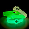 7 1/2" Religious Glow-in-the-Dark Cutout Cross Rubber Bracelets - 12 Pc. Image 1
