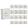 7 1/2" x 3 1/4" x 9" Bulk 48 Pc. Thankful You're Here White with Gold Kraft Gift Bags Image 1