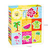 7 1/2" x 9" Medium Bright Luau Paper Gift Bags with Tags - 12 Pc. Image 1