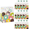 7 1/2" x 9" Medium Donuts & Confetti Paper Gift Bags with Tags - 12 Pc. Image 1