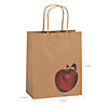 7 1/2" x 9" Medium Fall Festival Apple Kraft Paper Gift Bags - 12 Pc. Image 1