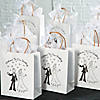7 1/2" x 9" Medium Happy Couple Kraft Paper Gift Bags - 12 Pc. Image 2