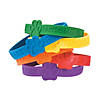 7 1/4" Assorted Color Paw Print Rubber Bracelets - 24 Pc. Image 1