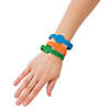 7 1/4" Assorted Color Paw Print Rubber Bracelets - 24 Pc. Image 3