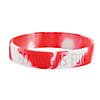7 1/4" Circ. Reading Is Fun Red & White Rubber Bracelets - 24 Pc. Image 1