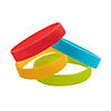 7 1/4" Kids Graduate Red, Blue, Yellow & Green Rubber Bracelets - 24 Pc. Image 1