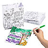 7 1/4" x 9" Color Your Own Medium Jungle VBS Paper Take Home Bags - 12 Pc. Image 1