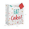 7 1/4" x 9" Medium Eat Cake Paper Gift Bags with Gift Tags - 12 Pc. Image 1