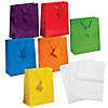7 1/4" x 9" Medium Neon Gift Bags with Tissue Paper Kit for 12 Image 1
