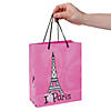 7 1/4" x 9" Medium Perfectly Paris Paper Gift Bags - 12 Pc. Image 2