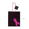 7 1/4" x 9" Medium Pink Ribbon Gift Bags - 12 Pc. Image 1