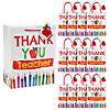 7 1/4" x 9" Medium Thank You Teacher Paper Gift Bags - 12 Pc. Image 1