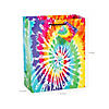 7 1/4" x 9" Medium Tie-Dye Gift Bags with Tags - 12 Pc. Image 1