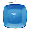 7.25" Blue Flat Rounded Square Disposable Plastic Appetizer/Salad Plates (120 Plates) Image 3