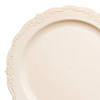 7.5" Ivory Vintage Round Disposable Plastic Appetizer/Salad Plates (90 Plates) Image 1