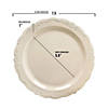 7.5" Ivory Vintage Round Disposable Plastic Appetizer/Salad Plates (90 Plates) Image 2