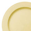 7.5" Matte Bright Yellow Round Disposable Plastic Appetizer/Salad Plates (120 Plates) Image 1
