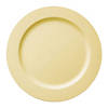 7.5" Matte Bright Yellow Round Disposable Plastic Appetizer/Salad Plates (120 Plates) Image 1