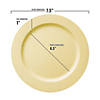7.5" Matte Bright Yellow Round Disposable Plastic Appetizer/Salad Plates (120 Plates) Image 2