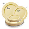 7.5" Matte Bright Yellow Round Disposable Plastic Appetizer/Salad Plates (120 Plates) Image 3