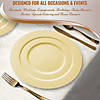 7.5" Matte Bright Yellow Round Disposable Plastic Appetizer/Salad Plates (120 Plates) Image 4