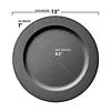 7.5" Matte Charcoal Gray Round Disposable Plastic Appetizer/Salad Plates (120 Plates) Image 2