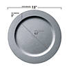 7.5" Matte Steel Gray Round Disposable Plastic Appetizer/Salad Plates (90 Plates) Image 1