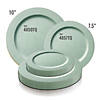 7.5" Matte Turquoise Round Disposable Plastic Appetizer/Salad Plates (120 Plates) Image 3