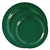 7.5" Solid Green Holiday Round Disposable Plastic Appetizer/Salad Plates (110 Plates) Image 1