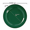 7.5" Solid Green Holiday Round Disposable Plastic Appetizer/Salad Plates (110 Plates) Image 2
