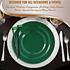 7.5" Solid Green Holiday Round Disposable Plastic Appetizer/Salad Plates (110 Plates) Image 4