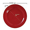 7.5" Solid Red Holiday Round Disposable Plastic Appetizer/Salad Plates (110 Plates) Image 2
