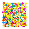 7" Bulk 72 Pc. Bright Solid Color Vinyl Glitter Sticky Hands Image 1